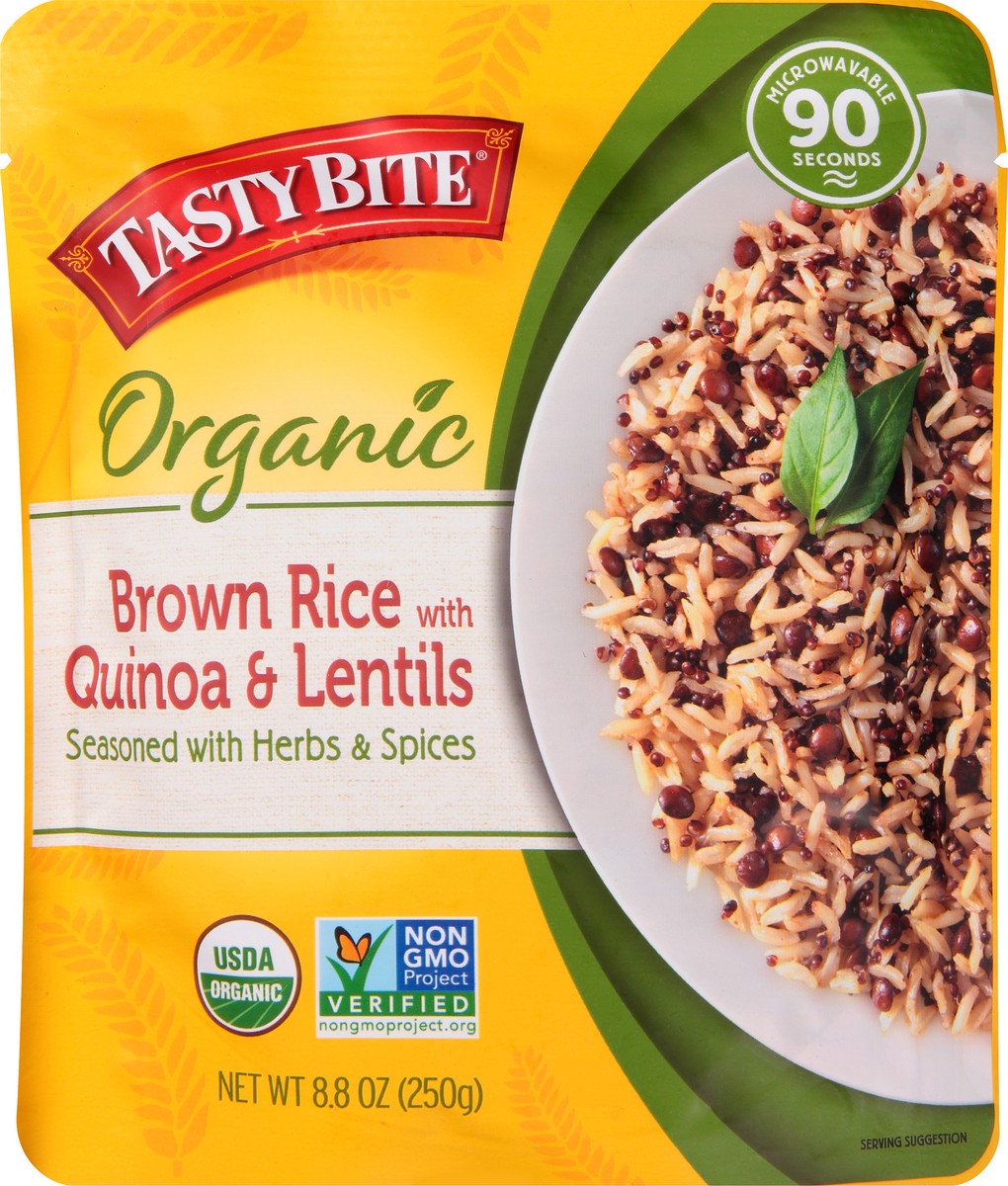 slide 1 of 9, Tasty Bite Organic Brown Rice with Quinoa & Lentils 8.8 oz, 8.8 oz