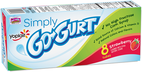 slide 1 of 1, Yoplait Go-Gurt Strawberry Low Fat Yogurts, 8 ct; 2.25 oz