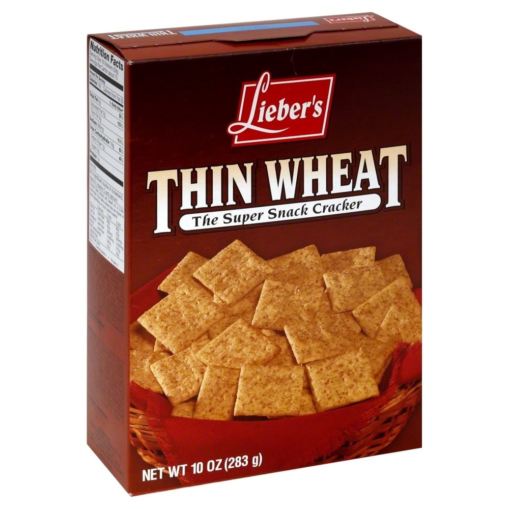 slide 1 of 1, Lieber's Thin Wheat Snack Cracker, 10 oz