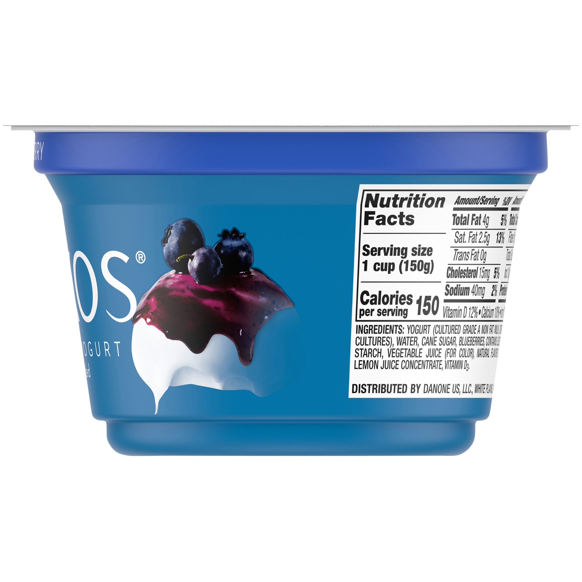 slide 2 of 5, Oikos Whole Milk Blueberry Tart Greek Yogurt, 5.3 oz