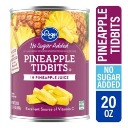 Kroger Canned Pineapple Tidbits No Sugar Added In Pineapple Juice