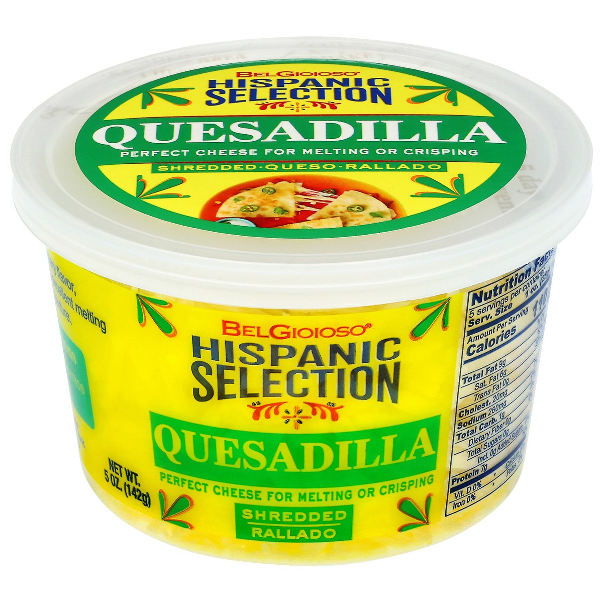 slide 1 of 15, BelGioioso Hispanic Selection Quesadilla Shredded Cheese 5 oz, 5 inoz in