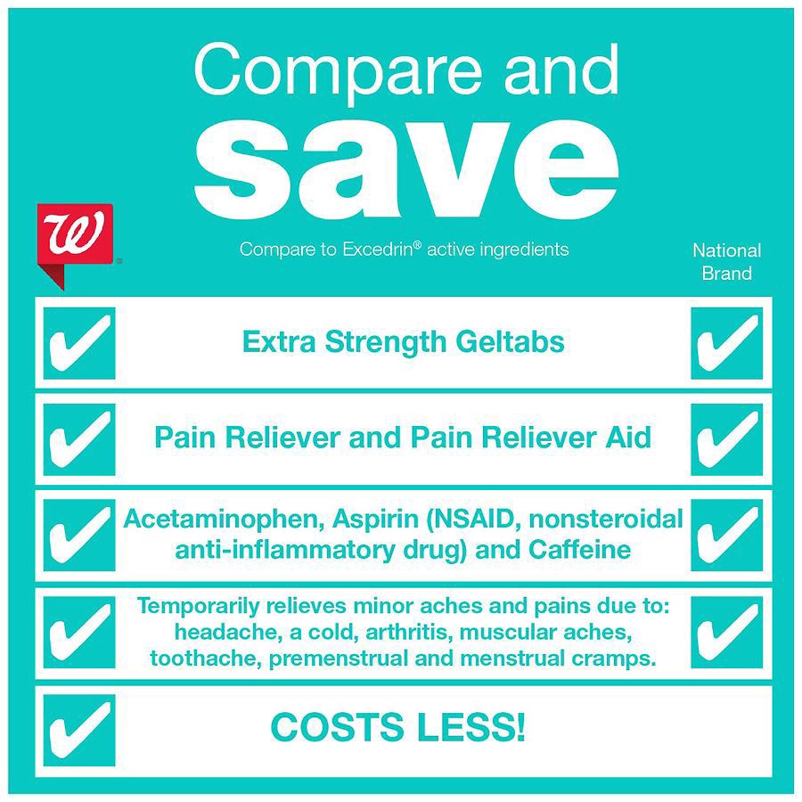 slide 4 of 5, Walgreens Extra Strength Headache Relief Geltabs, 20 ct