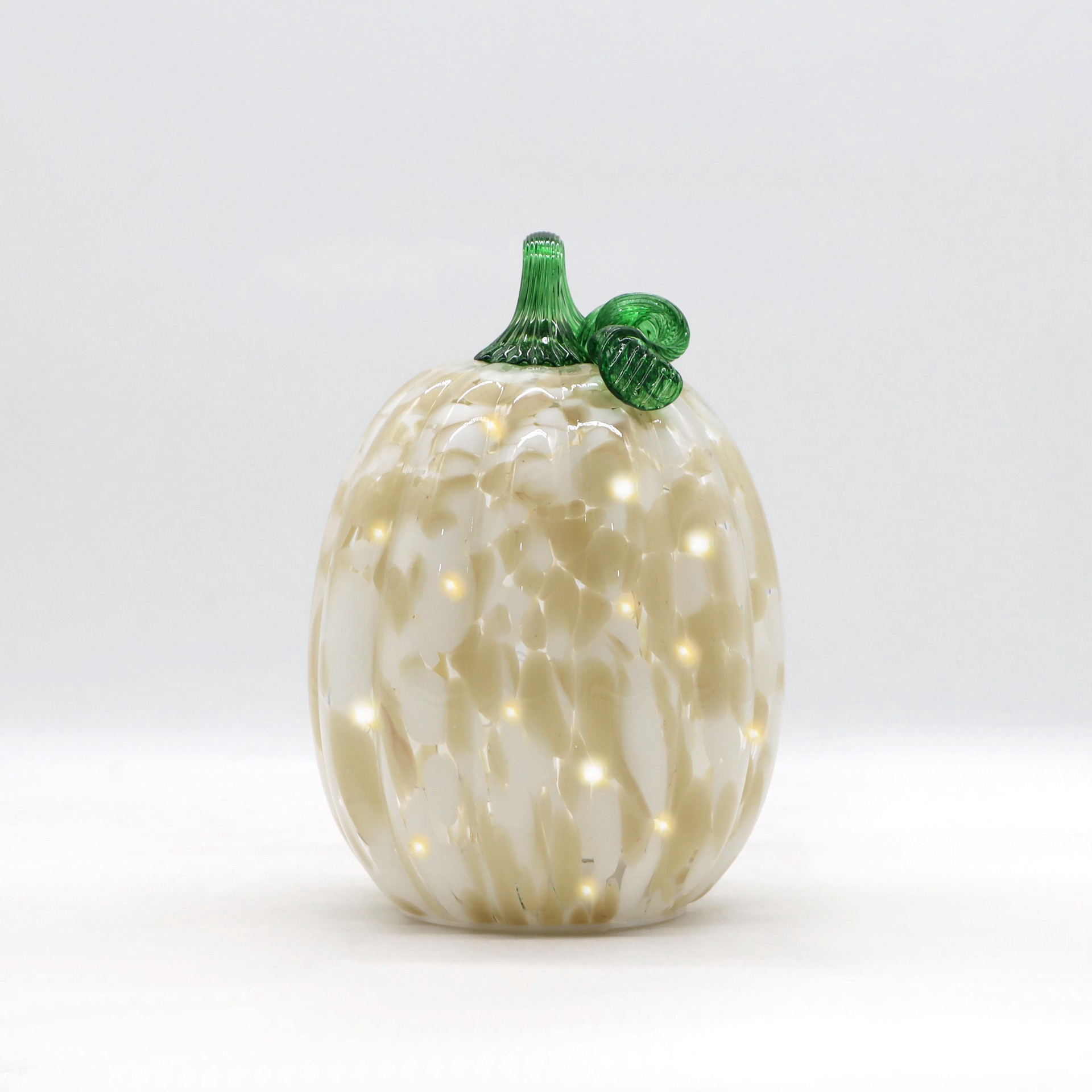 slide 2 of 2, Large Warm White Led Orange Glass Pumpkin By Ashland, 8 in x 10 in