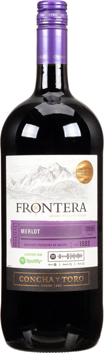 slide 9 of 11, Frontera Central Valley Chile Merlot 1.5 lt Bottle, 1.50 liter