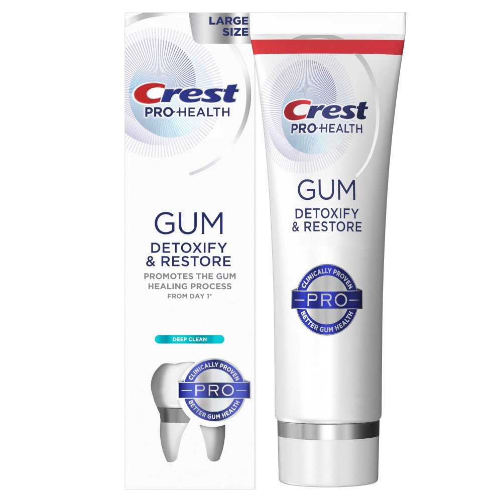 slide 6 of 6, Crest Pro-Health Fluoride Gum Detoxify & Restore Deep Clean Toothpaste Large Size 4.6 oz, 4.6 oz