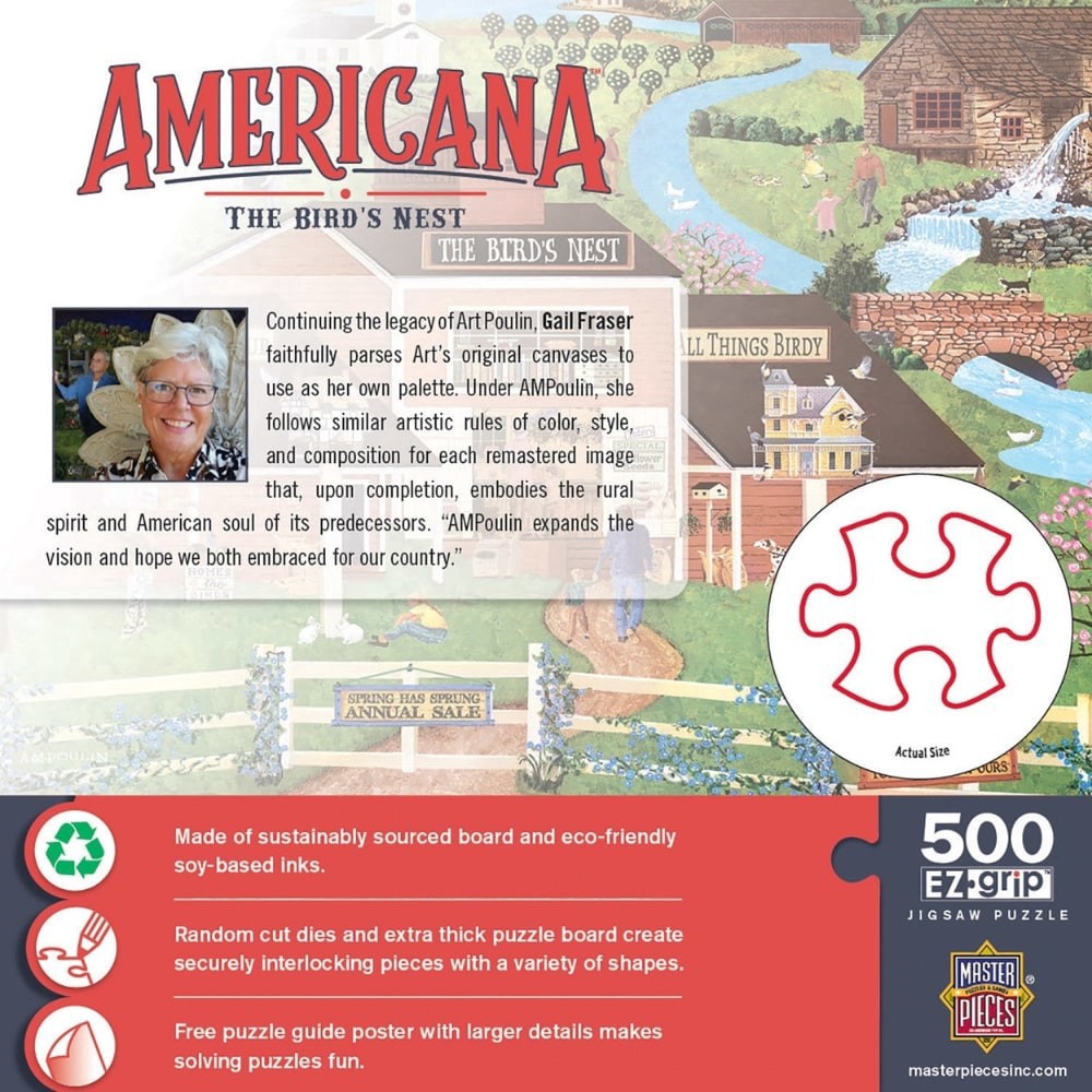 slide 4 of 5, MasterPieces® Americana™ The Bird's Nest EZ Grip™ Puzzle, 500 ct