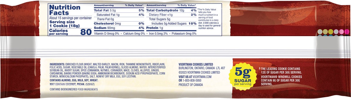 slide 4 of 11, VOORTMAN Bakery Perfectly Sweet Windmill Cookies, 7.93 OZ, 9.52 oz