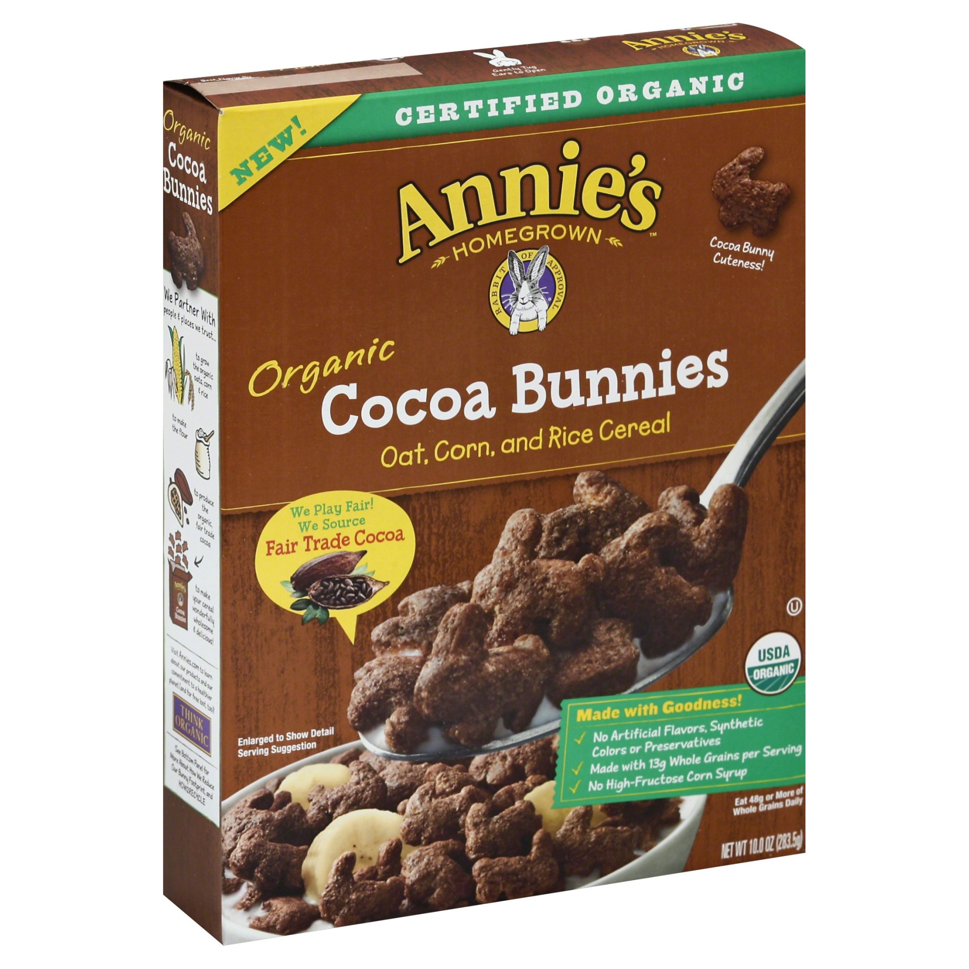 Annie's Organic Cereal, Cocoa Bunnies, Oat, Corn, Rice Cereal 9 oz Shipt