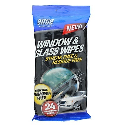 slide 1 of 1, Elite Auto Care Window Glass Wipes, 24 ct
