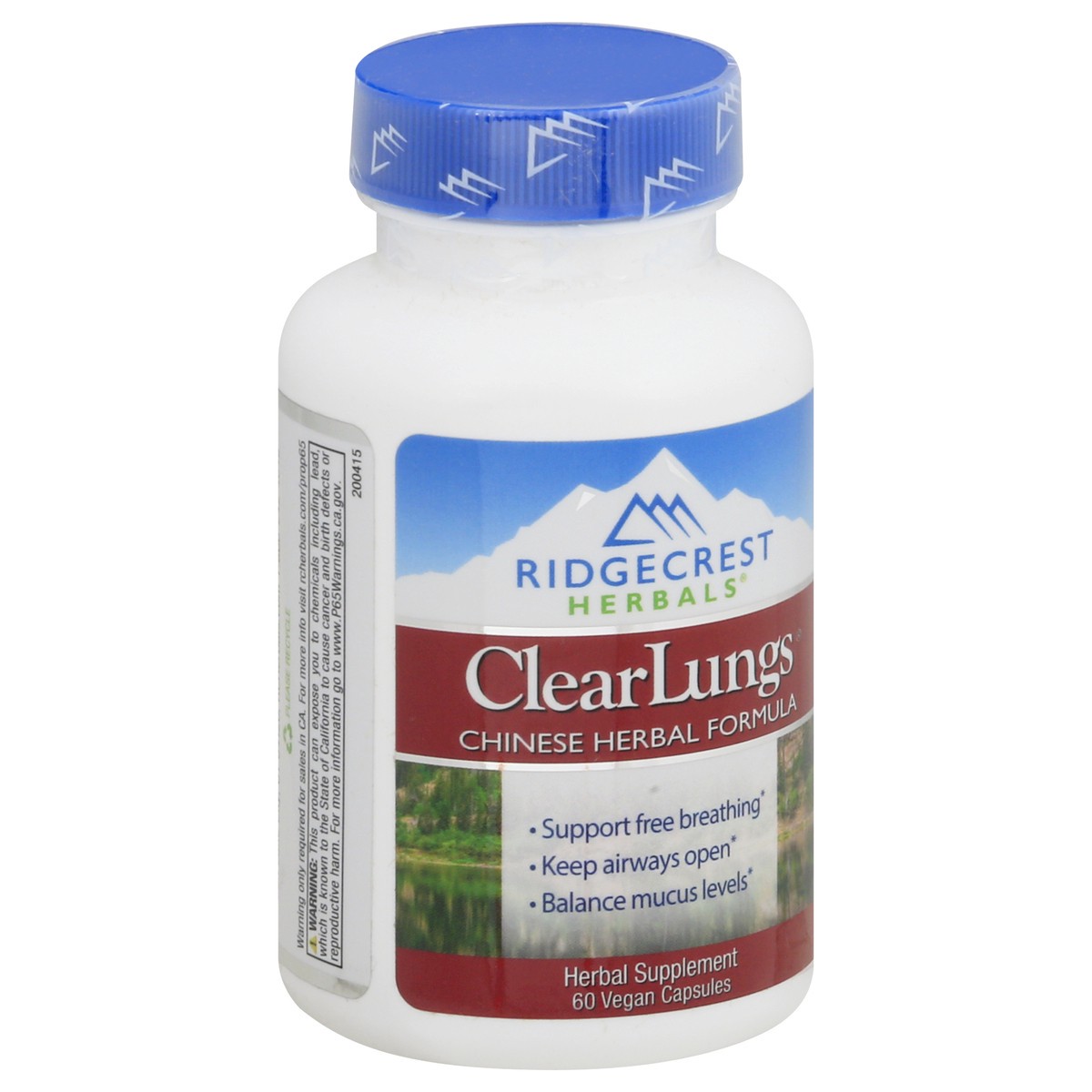 slide 9 of 9, RidgeCrest Herbals Vegan Capsules ClearLungs 60 ea, 60 ct