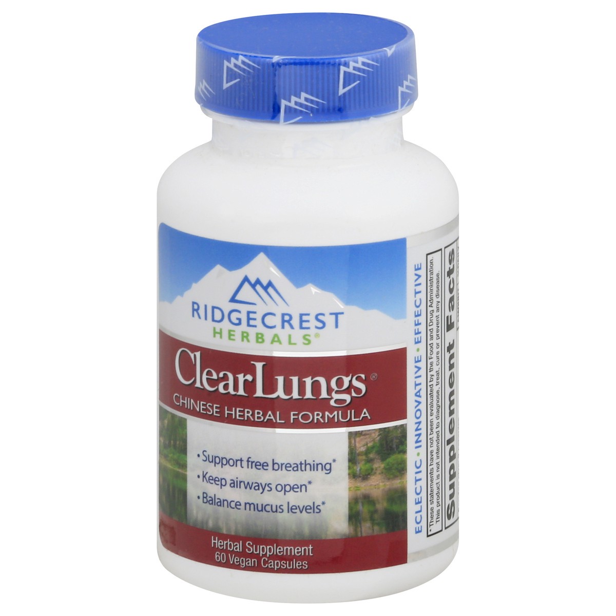 slide 2 of 9, RidgeCrest Herbals Vegan Capsules ClearLungs 60 ea, 60 ct