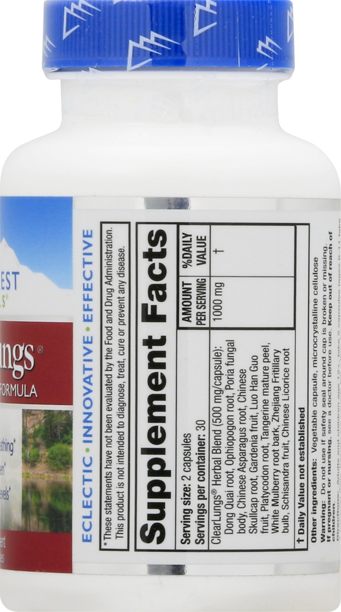 slide 7 of 9, RidgeCrest Herbals Vegan Capsules ClearLungs 60 ea, 60 ct