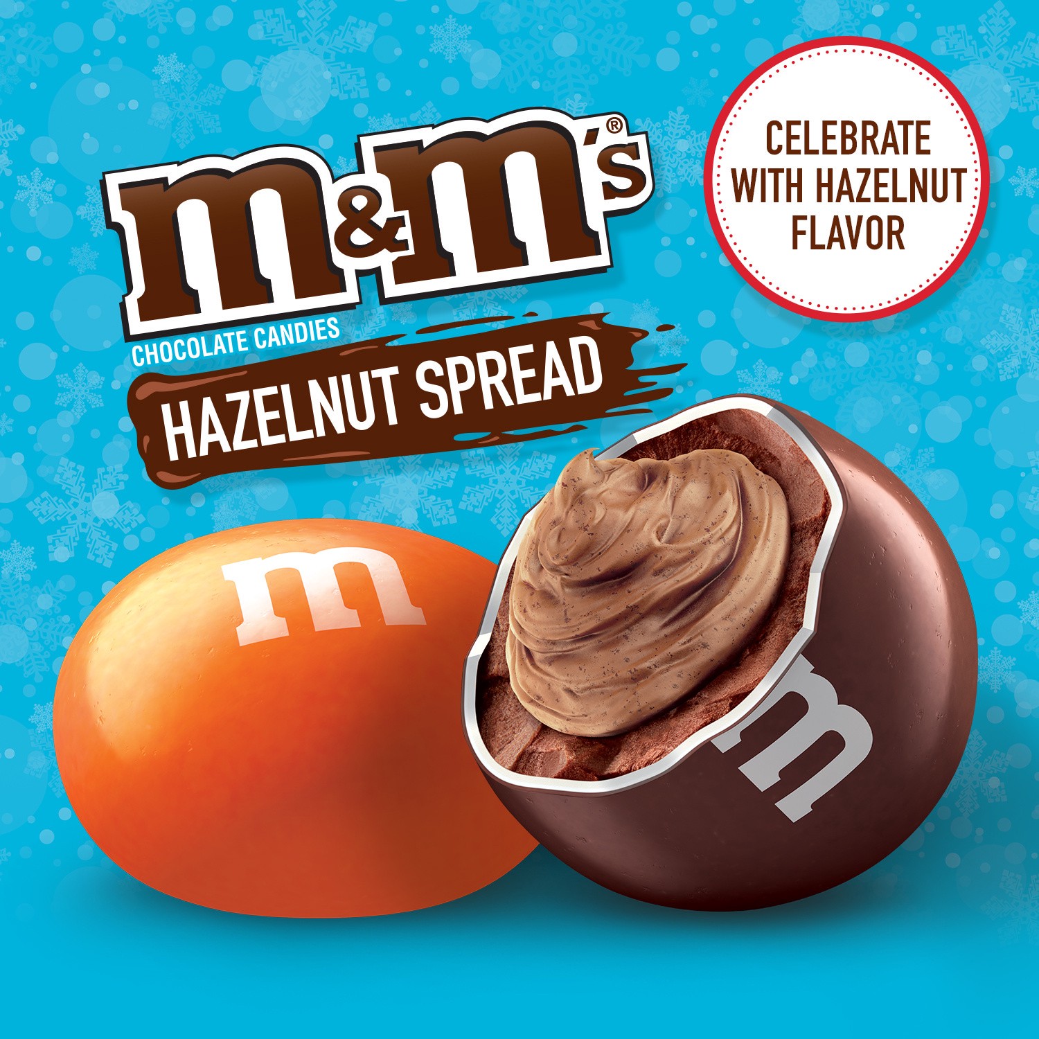 slide 4 of 5, M&M's Hazelnut Spread Christmas Candy, 8 oz
