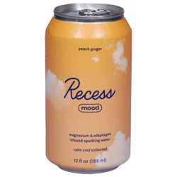 Recess Mood Peach Ginger Sparkling Water - 12 oz