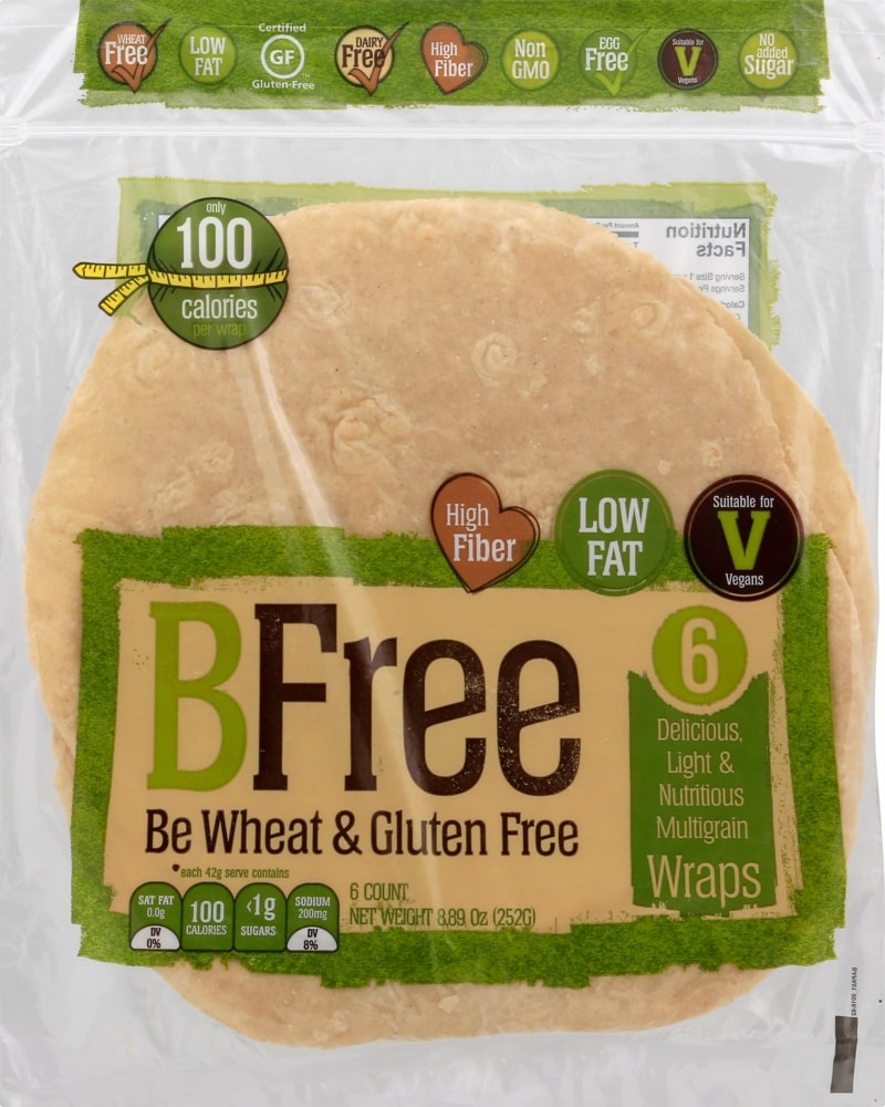 slide 1 of 1, BFree Wheat & Gluten Free Multigrain Wraps, 8.89 oz