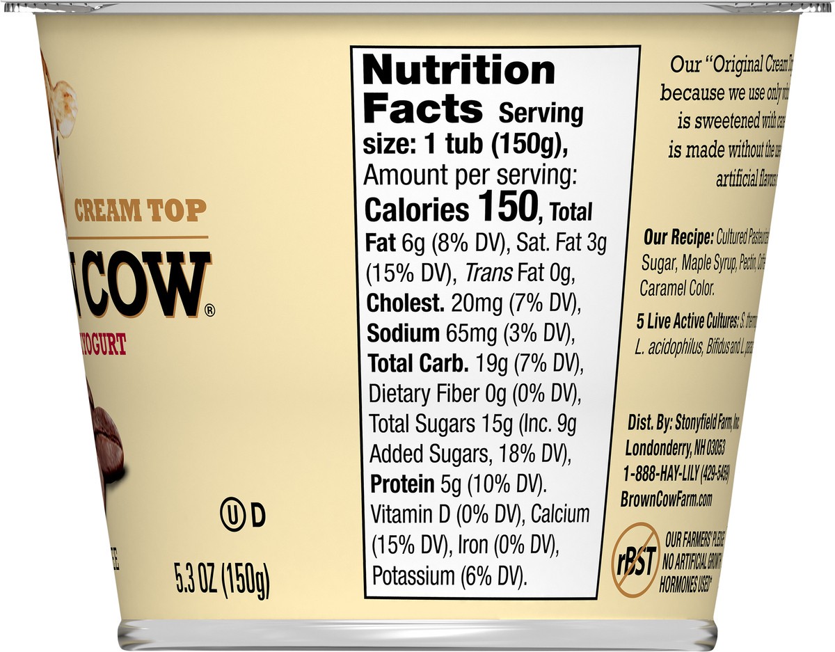 slide 5 of 7, Brown Cow Whole Milk Coffee Yogurt, 5.3 fl oz