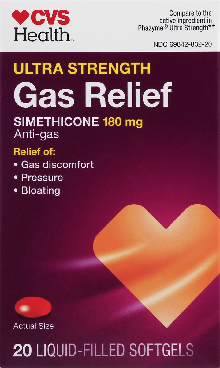 slide 7 of 11, CVS Health Ultra Strength Gas Relief Softgels, 20 Ct, 20 ct