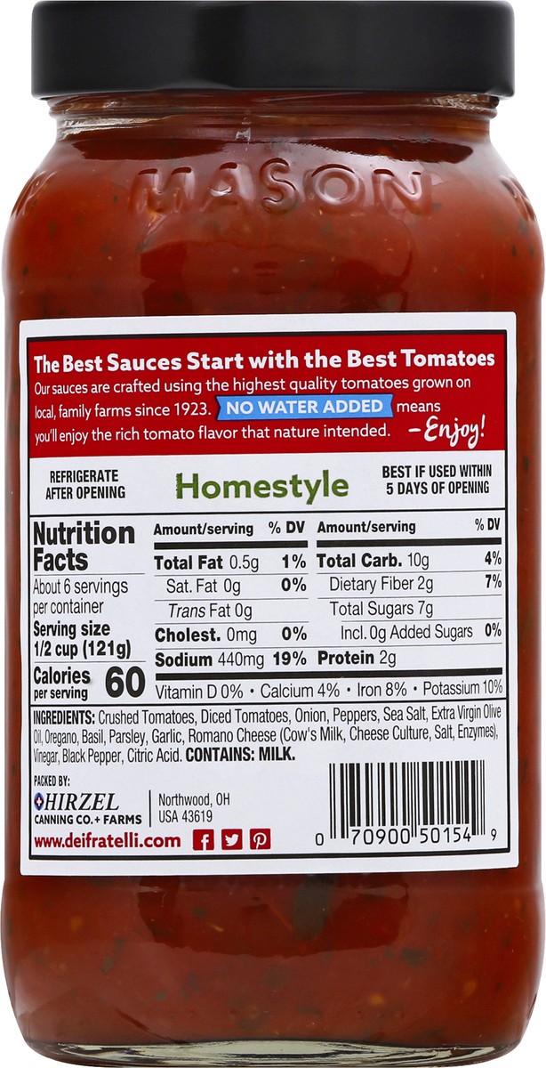 slide 10 of 13, Dei Fratelli Homestyle Pasta Sauce 24 oz, 24 oz