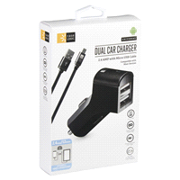 slide 3 of 29, Case Logic Dual USB 2.1 Amp 10 Watt Car Charger, Black, car