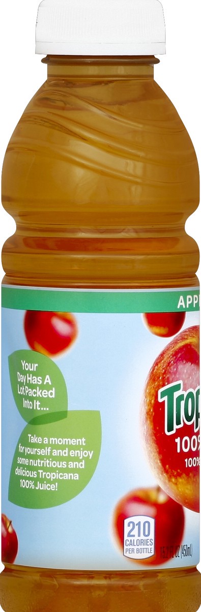 slide 2 of 4, Tropicana Apple 100% Juice 15.2 oz, 15.2 oz