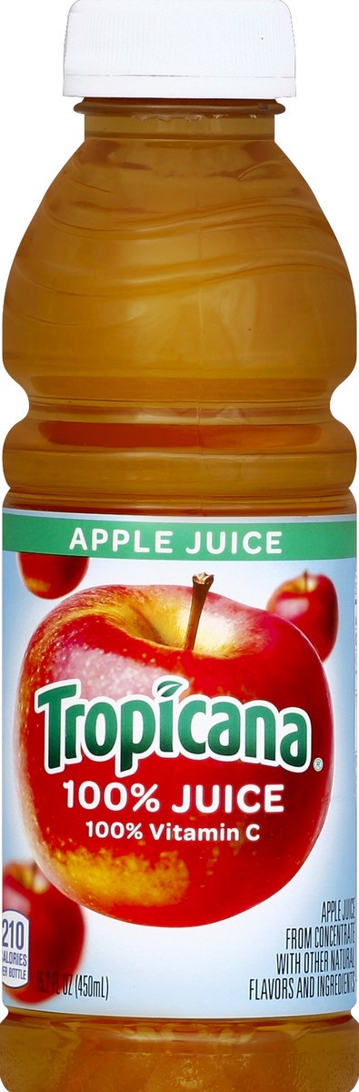 slide 3 of 4, Tropicana Apple 100% Juice 15.2 oz, 15.2 oz