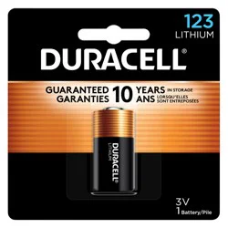 Duracell 123 3V Lithium Battery, 1/Pack