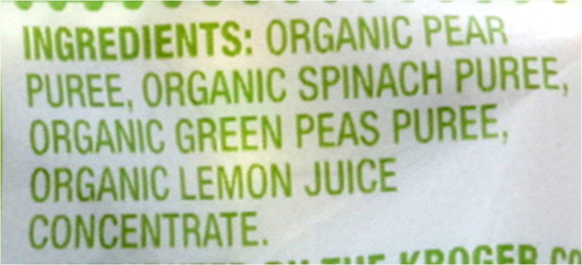 slide 2 of 8, Simple Truth Organic Pear Spinach Pea Stage 2 Baby Food Puree, 4 oz