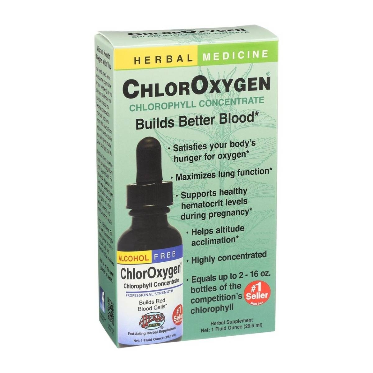 slide 1 of 1, Herbs, Etc. ChlorOxygen Chlorophyll Concentrate, 1 fl oz