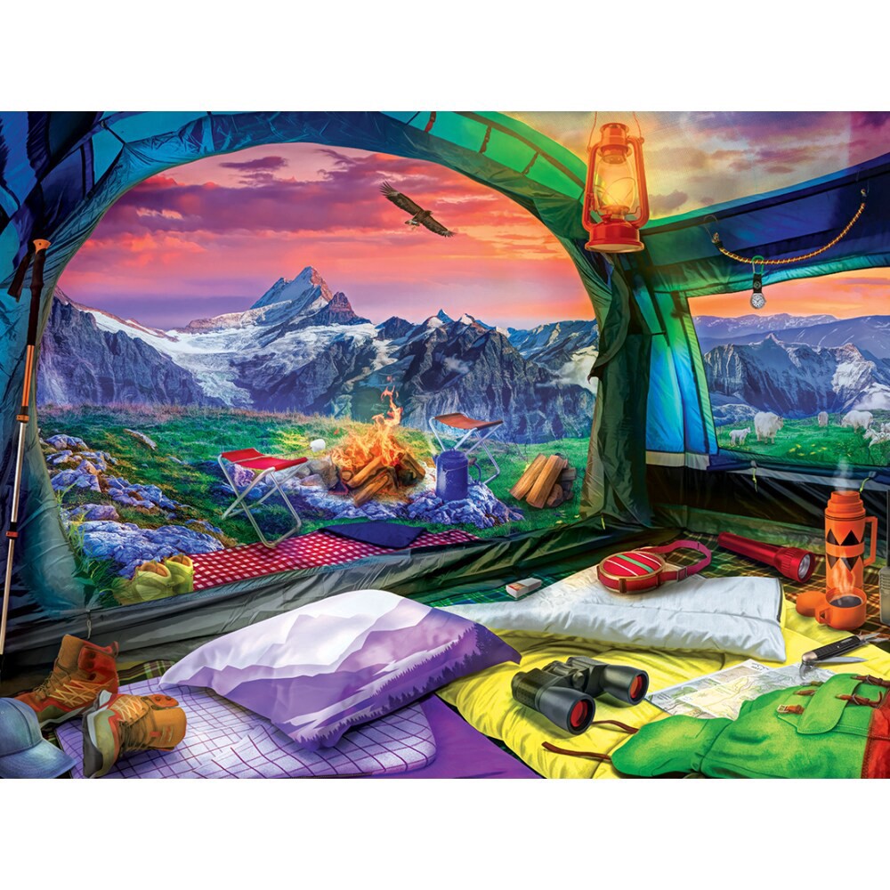 slide 5 of 5, MasterPieces® Campside Hiker's Dream EZ Grip Jigsaw Puzzle, 300 ct
