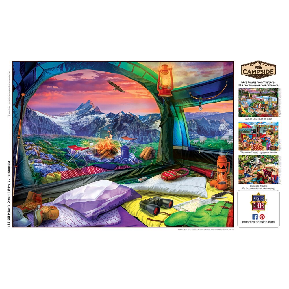 slide 2 of 5, MasterPieces® Campside Hiker's Dream EZ Grip Jigsaw Puzzle, 300 ct
