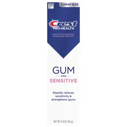 Crest Pro-Health Gum and Sensitive Toothpaste 4.8 oz- Anticavity, Antibacterial Fluoride Toothpaste, Clinically Proven, Sensitivity Toothpaste
