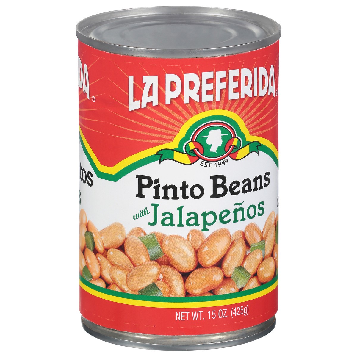 slide 6 of 9, La Preferida Pinto Jalapeno Beans, 15 oz