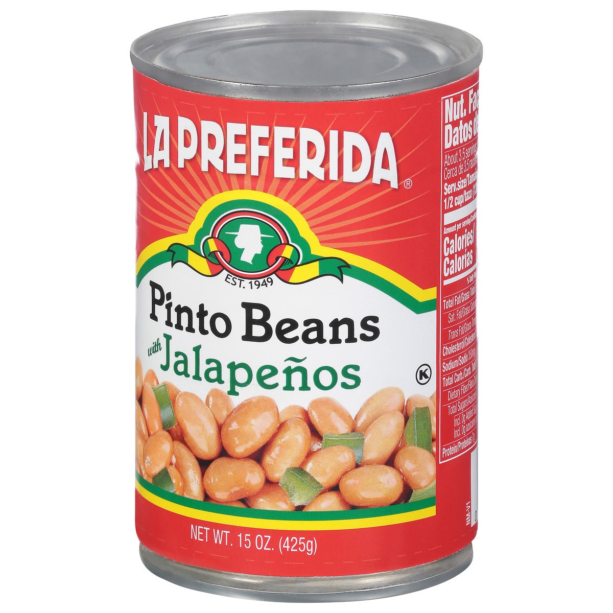 slide 9 of 9, La Preferida Pinto Jalapeno Beans, 15 oz