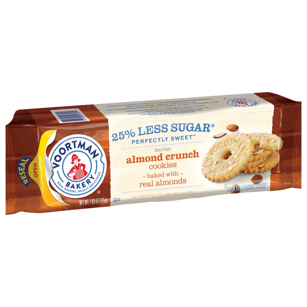 slide 4 of 11, VOORTMAN Bakery Perfectly Sweet Almond Crunch Cookies, 7.93 OZ, 7.93 oz