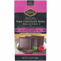 slide 1 of 1, Private Selection Sugar Free Dark Chocolate Raspberry Mint Bites Collection, 3.8 oz