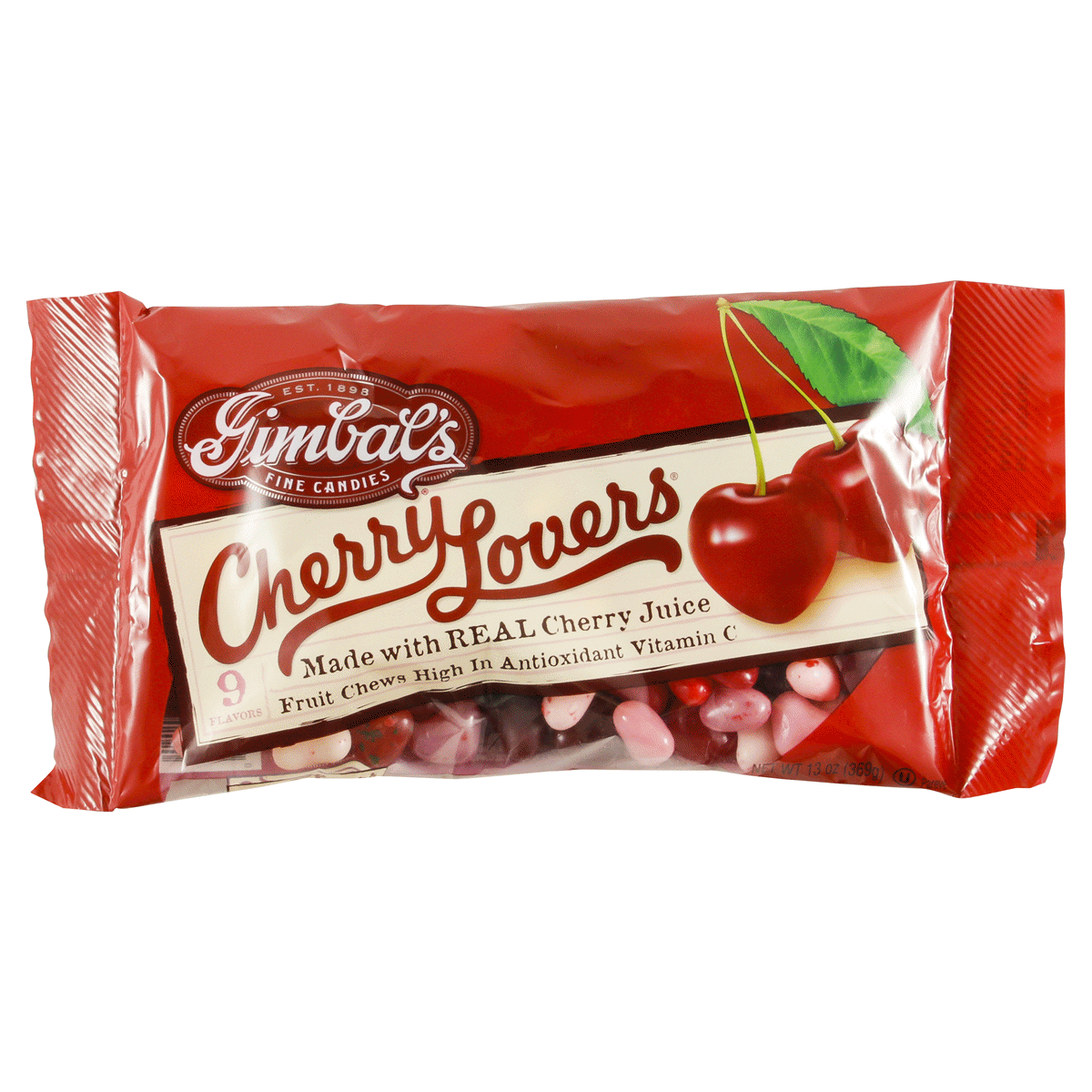 slide 1 of 1, Gimbal's Cherry Lovers Fruit Chews, 13 oz