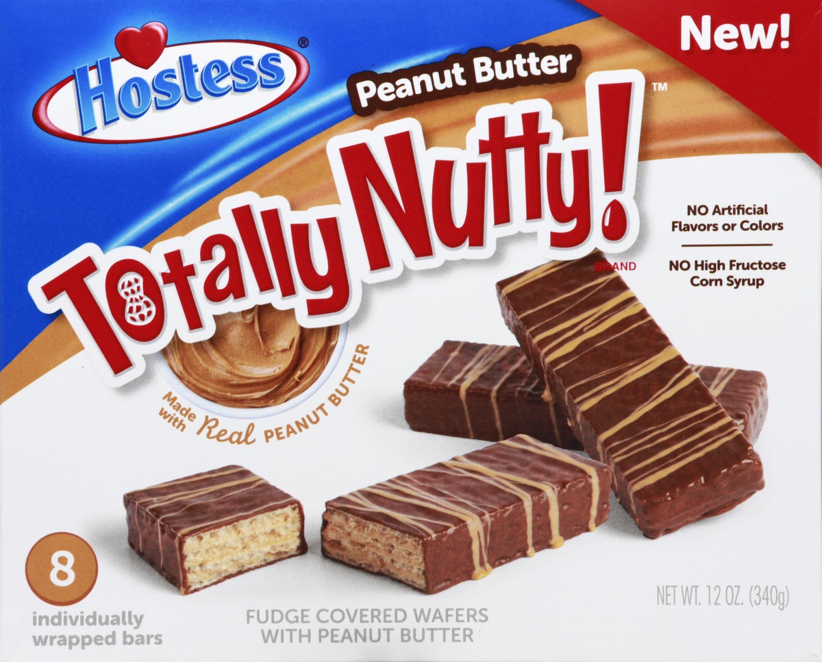 slide 6 of 6, HOSTESS Peanut Butter TOTALLY NUTTY! Wafers, 8 count, 12 oz, 12 oz