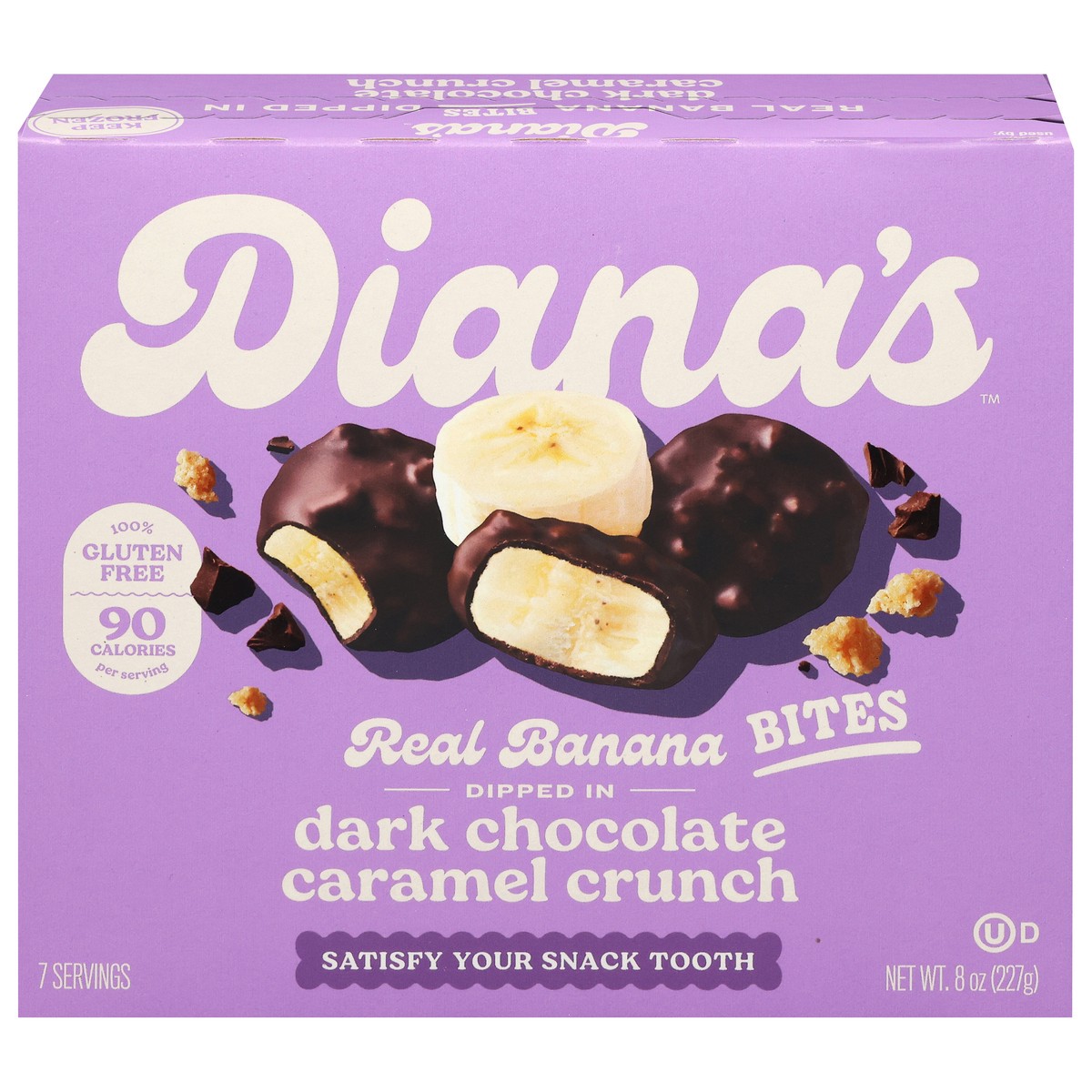 slide 1 of 14, Diana's Real Dark Chocolate Caramel Crunch Banana Bites 8 oz, 8 oz