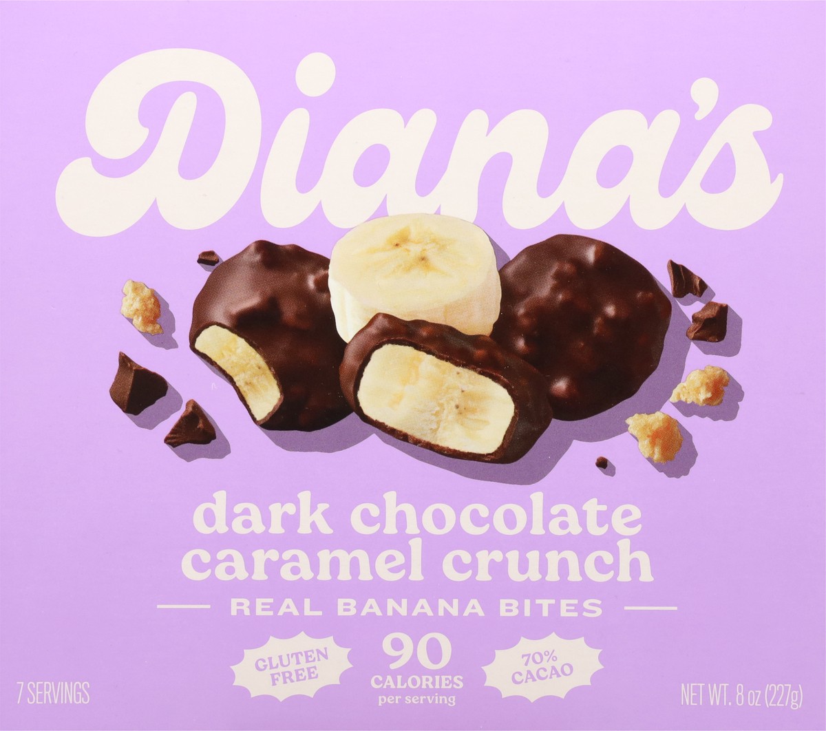 slide 7 of 14, Diana's Real Dark Chocolate Caramel Crunch Banana Bites 8 oz, 8 oz