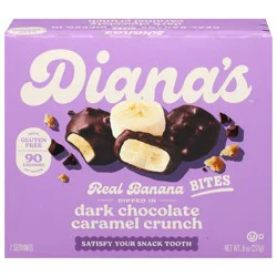 Diana's Real Dark Chocolate Caramel Crunch Banana Bites 8 oz