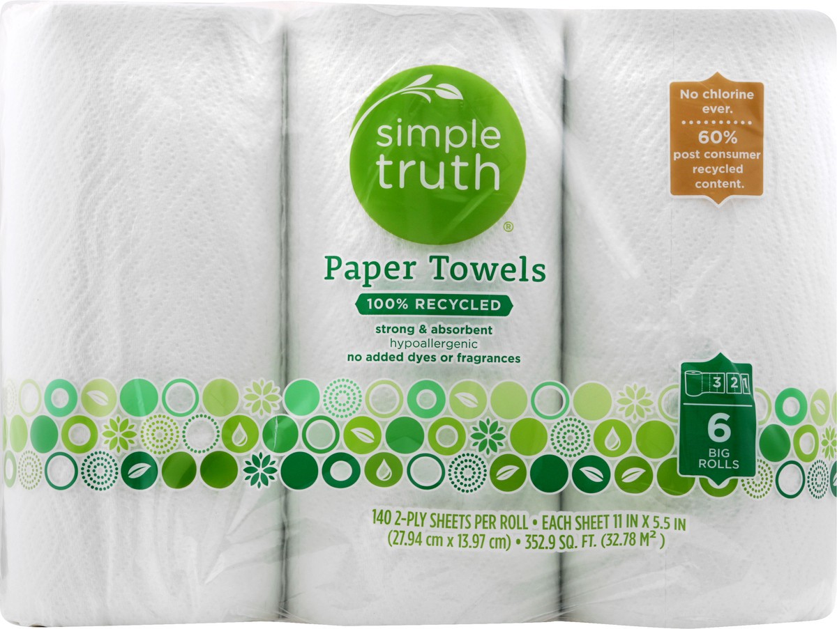 slide 6 of 9, Simple Truth Paper Towels 6 ea, 6 ct