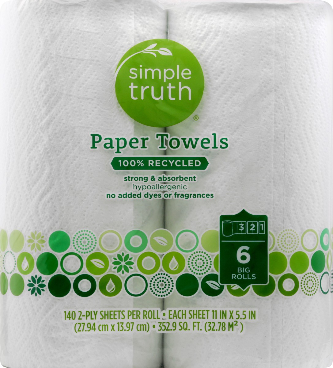 slide 7 of 9, Simple Truth Paper Towels 6 ea, 6 ct