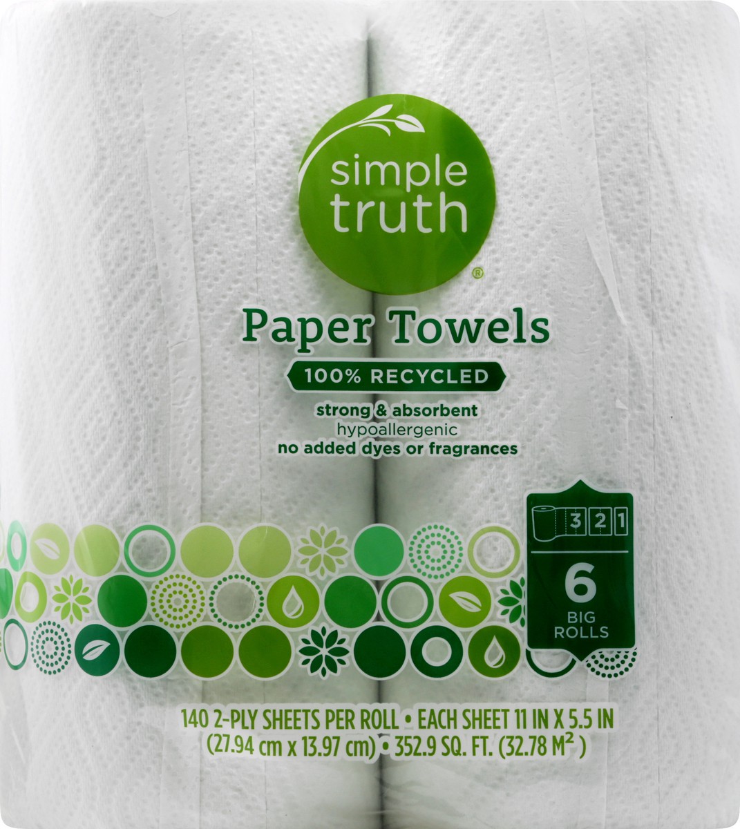 slide 8 of 9, Simple Truth Paper Towels 6 ea, 6 ct