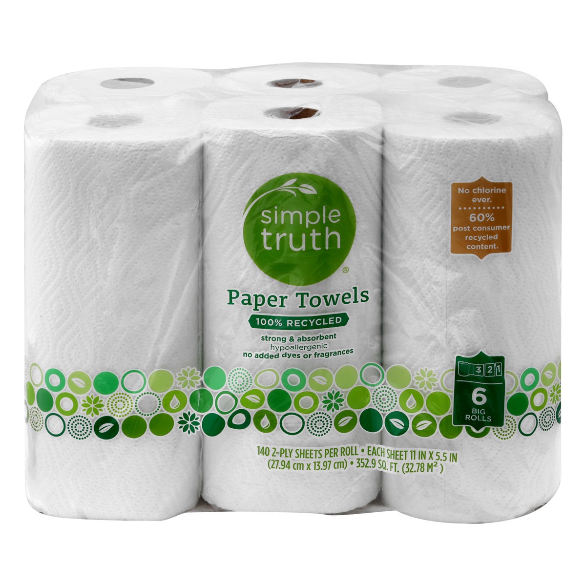 slide 1 of 9, Simple Truth Paper Towels 6 ea, 6 ct