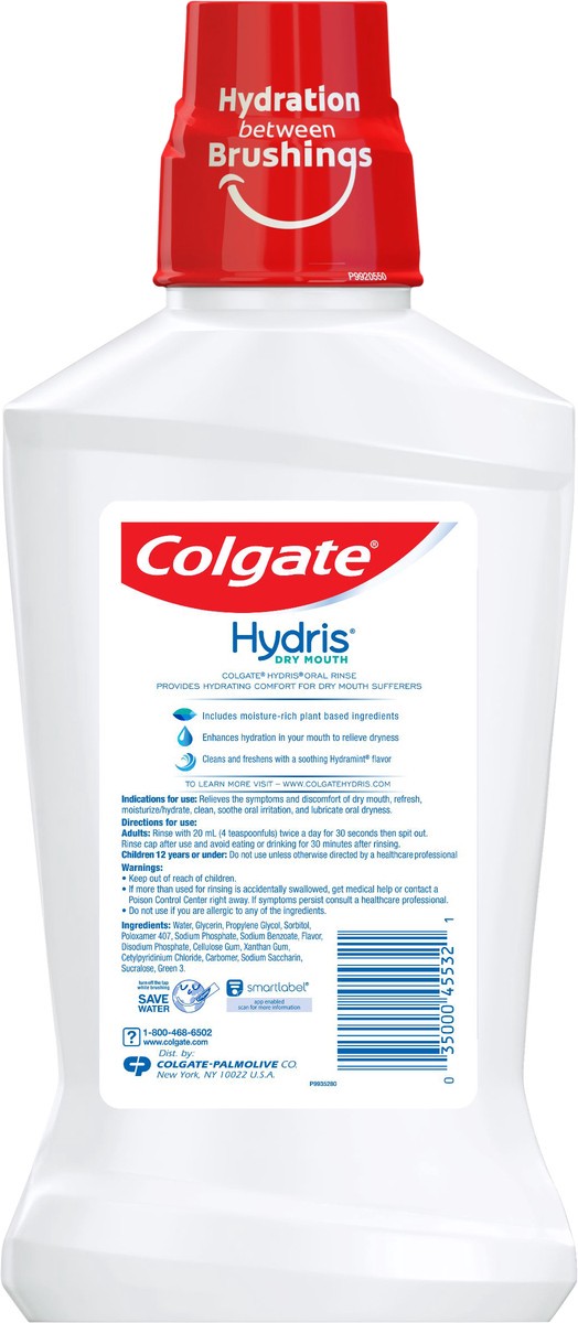 slide 2 of 3, Colgate Hydris Hydrating Dry Mouth Hydramint Oral Rinse 16.9 fl oz Bottle, 16.9 fl oz