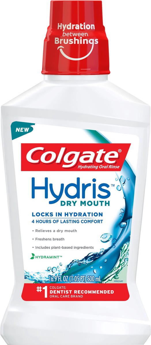 slide 3 of 3, Colgate Hydris Hydrating Dry Mouth Hydramint Oral Rinse 16.9 fl oz Bottle, 16.9 fl oz