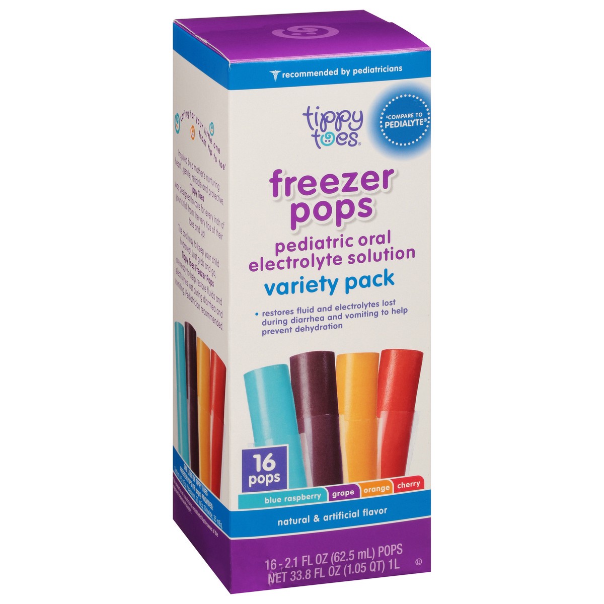 slide 14 of 14, Tippy Toes Top Care Pediatric Oral Freezer Pop, 16 ct