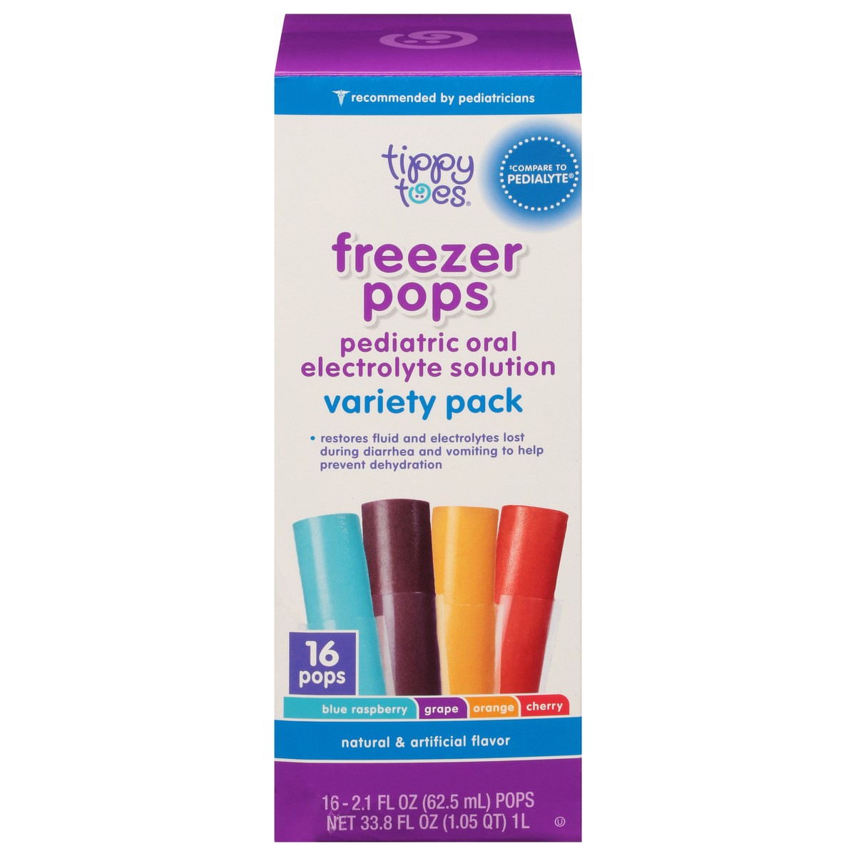 slide 8 of 14, Tippy Toes Top Care Pediatric Oral Freezer Pop, 16 ct