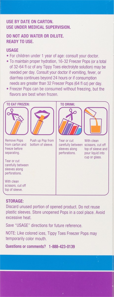 slide 7 of 14, Tippy Toes Top Care Pediatric Oral Freezer Pop, 16 ct